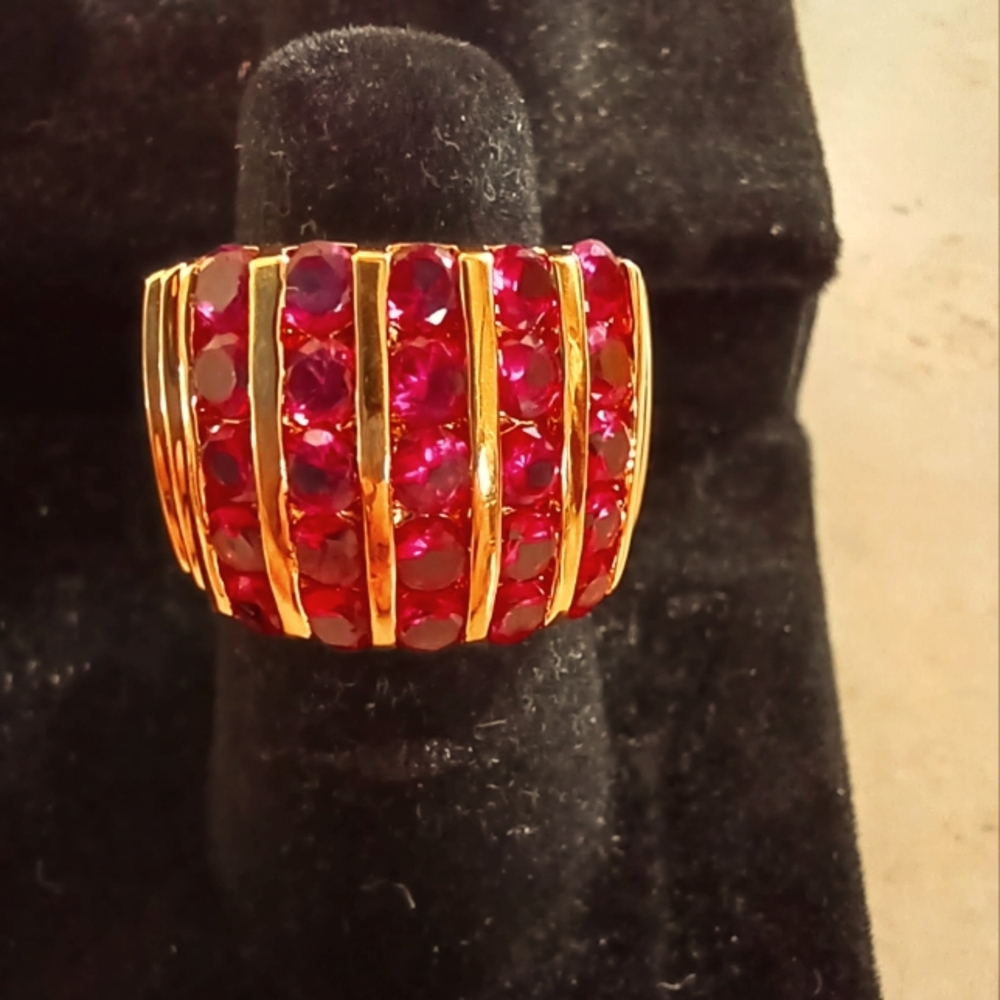 Ruby Cocktail Ring - image 1